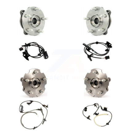 Front Rear Wheel Hub Bearing & Sensor Kit (8Pc) For Toyota RAV4 4WD with 3.5L 4-Wheel ABS K7S-102821