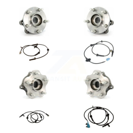 Front Rear Wheel Hub Bearing And ABS Sensor Kit (8Pc) For Nissan Murano with Harness K7S-102831