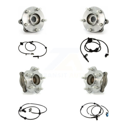 Front Rear Wheel Hub Bearing Sensor Kit (8Pc) For 2004 Nissan Quest 3.5L with 4-Wheel ABS K7S-102832