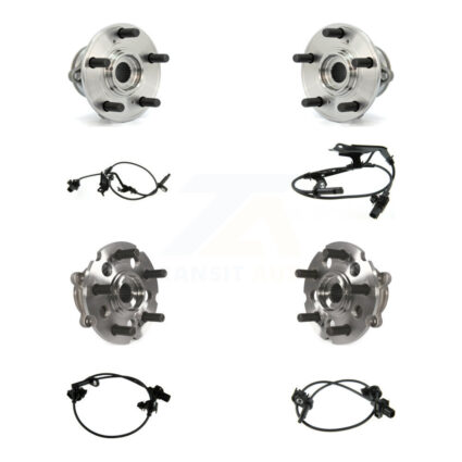 Front Rear Wheel Hub Bearing & Sensor Kit (8Pc) For 07-13 Acura MDX 3.7L with 4-Wheel ABS K7S-102845
