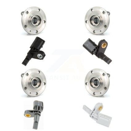 Front Rear Wheel Hub Bearing And ABS Sensor Kit (8Pc) For Audi Q3 Quattro Volkswagen CC K7S-102853