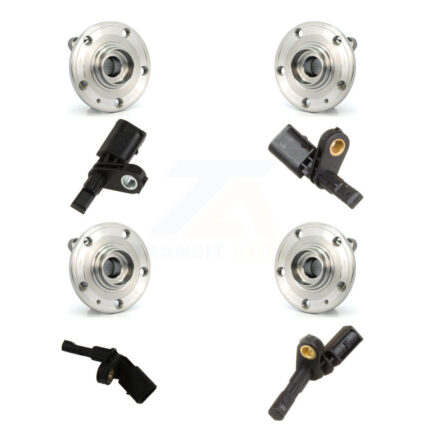 Front Rear Wheel Hub Bearing & Sensor Kit (8Pc) For Volkswagen Passat Audi A3 Quattro CC K7S-102857