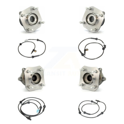 Front Rear Wheel Hub Bearing & Sensor Kit (8Pc) For 2007-2012 Nissan Sentra with Harness K7S-102861