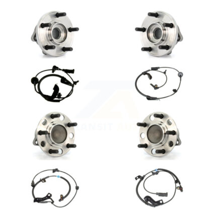 Front Rear Wheel Hub Bearing And ABS Sensor Kit (8Pc) For 2009 Dodge Caliber with Harness K7S-102867