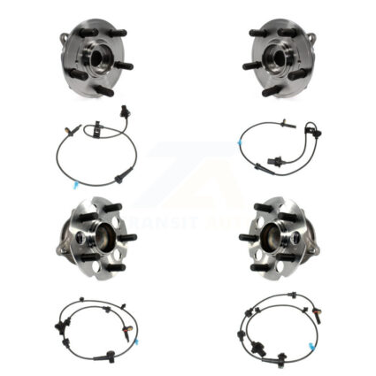 Front Rear Wheel Hub Bearing & Sensor Kit (8Pc) For 2011-2017 Honda Odyssey with Harness K7S-102875