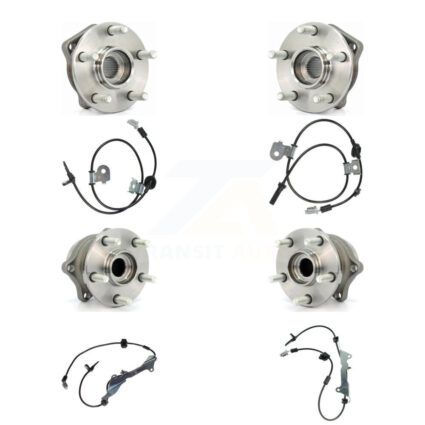 Front Rear Wheel Hub Bearing & Sensor Kit (8Pc) For Subaru Forester 2.5L with 4-Wheel ABS K7S-102876