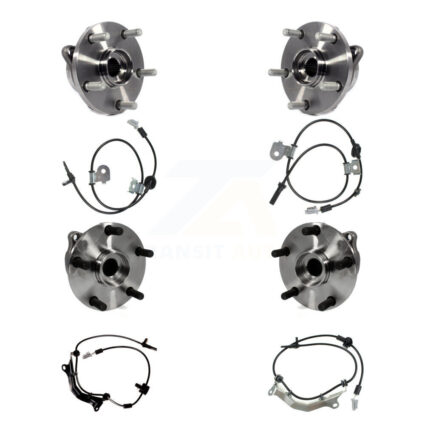 Front Rear Wheel Hub Bearing And ABS Sensor Kit (8Pc) For Subaru Impreza K7S-102882
