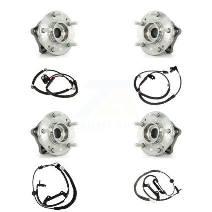 Front Rear Wheel Hub Bearing Sensor Kit (8Pc) For 2007-2009 Hyundai Santa Fe with Harness K7S-102885