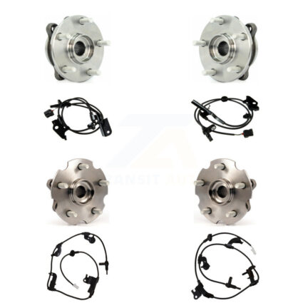 Front Rear Wheel Hub Bearing & Sensor Kit (8Pc) For Toyota RAV4 AWD with 2.5L 4-Wheel ABS K7S-102886
