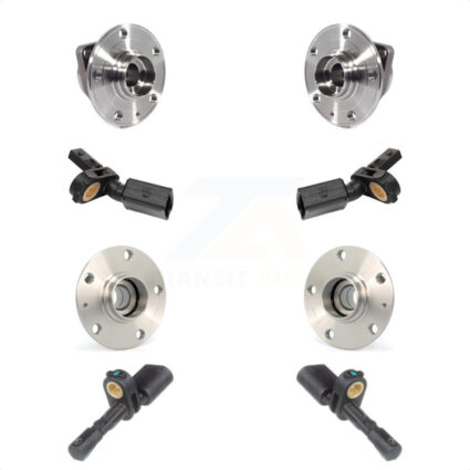 Front Rear Wheel Hub Bearing And ABS Sensor Kit For 2015-2016 Volkswagen GTI K7S-102923