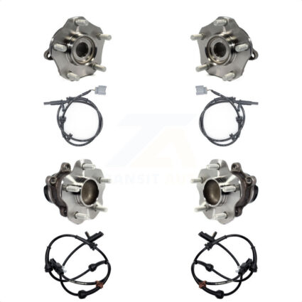 Front Rear Wheel Hub Bearing Sensor Kit For Nissan Rogue FWD with 4-Wheel ABS Built in US K7S-102931
