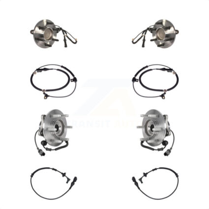 Front Rear Wheel Hub Bearing & Extra ABS Sensor Kit For Ford Expedition Lincoln Navigator K7S-102934