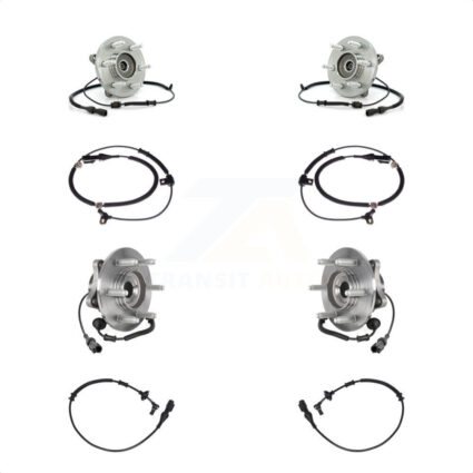 Front Rear Wheel Hub Bearing & Extra ABS Sensor Kit For Ford Expedition Lincoln Navigator K7S-102935