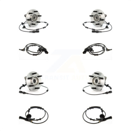 Front Rear Wheel Hub Bearing & Extra ABS Sensor Kit For Ford Expedition Lincoln Navigator K7S-102942