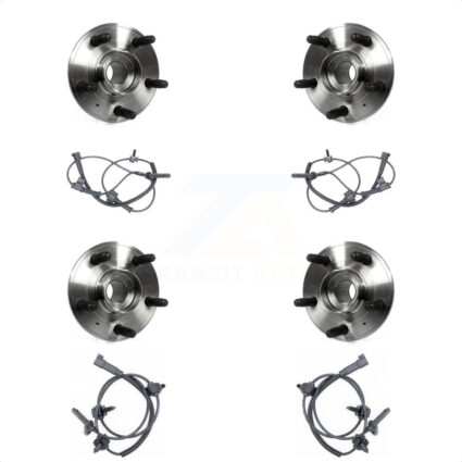 Front Rear Wheel Hub Bearing And ABS Sensor Kit For Cadillac CTS with Harness K7S-102949
