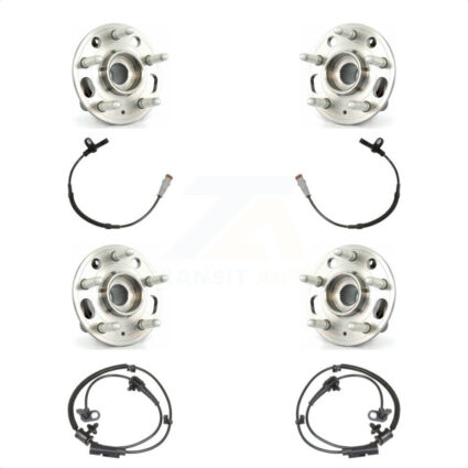 Front Rear Wheel Hub Bearing & Sensor Kit For 2011 Buick Regal 2.4L/2.0L with 4-Wheel ABS K7S-102957