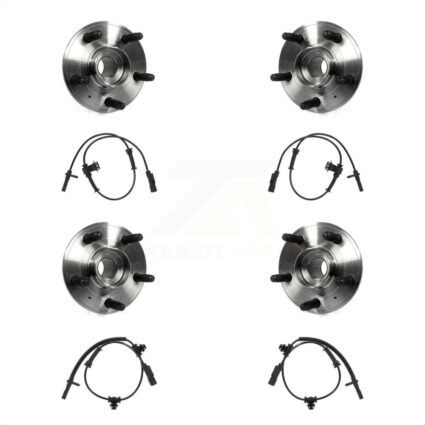 Front Rear Wheel Hub Bearing & ABS Sensor Kit For 2012-2015 Chevrolet Camaro with Harness K7S-102967