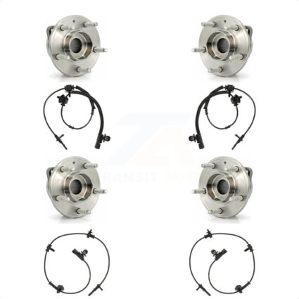 Front Rear Wheel Hub Bearing And ABS Sensor Kit For 2013-2019 Cadillac ATS AWD K7S-102972