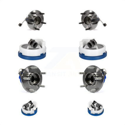 Front Rear Wheel Hub Bearing And Extra ABS Sensor Kit For Chevrolet Corvette Cadillac XLR K7S-102975