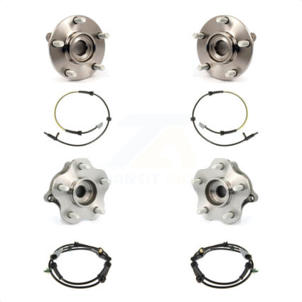Front Rear Wheel Hub Bearing And ABS Sensor Kit For Nissan Rogue with Harness K7S-102978