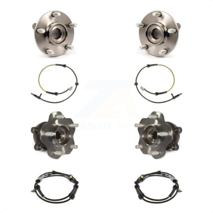 Front Rear Wheel Hub Bearing Sensor Kit For Nissan Rogue Select AWD with 2.5L 4-Wheel ABS K7S-102980