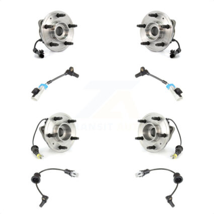 Front Rear Wheel Hub Bearing & Extra Sensor Kit For Chevrolet Equinox Pontiac Torrent Vue K7S-102982