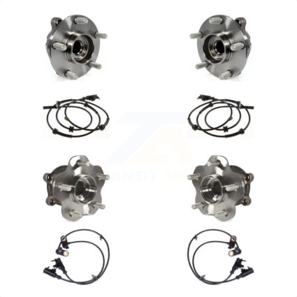 Front Rear Wheel Hub Bearing And ABS Sensor Kit For INFINITI G35 G25 Q40 with Harness K7S-102987