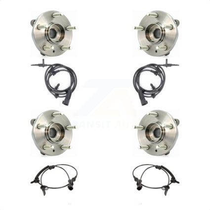 Front Rear Wheel Hub Bearing And ABS Sensor Kit For Ford Flex Lincoln MKT MKS K7S-103264