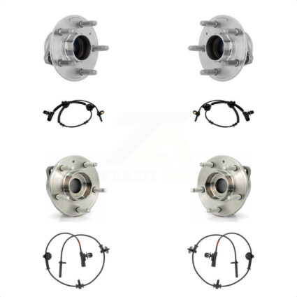 Front Rear Wheel Hub Bearing And ABS Sensor Kit For 2013-2019 Cadillac ATS RWD K7S-103267