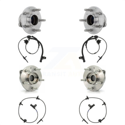 Front Rear Wheel Hub Bearing And ABS Sensor Kit For 2013-2019 Cadillac ATS RWD K7S-103268