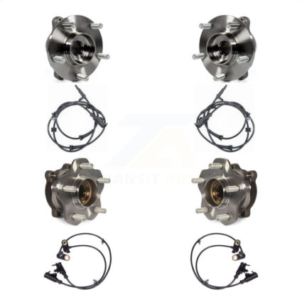 Front Rear Wheel Hub Bearing Sensor Kit For 06-07 INFINITI M35 AWD with 3.5L 4-Wheel ABS K7S-103276