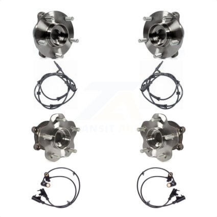 Front Rear Wheel Hub Bearing & ABS Sensor Kit For 2008-2010 INFINITI M35 M45 with Harness K7S-103278