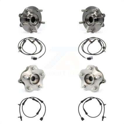 Front Rear Wheel Hub Bearing & Sensor Kit For 11-13 Nissan Juke AWD with 1.6L 4-Wheel ABS K7S-103282
