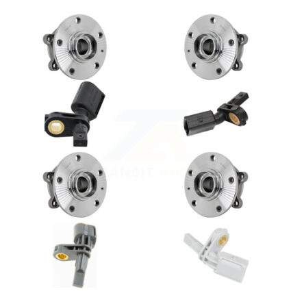 Front Rear Wheel Hub Bearing And ABS Sensor Kit (8Pc) For Volkswagen Atlas Cross Sport K7S-103286