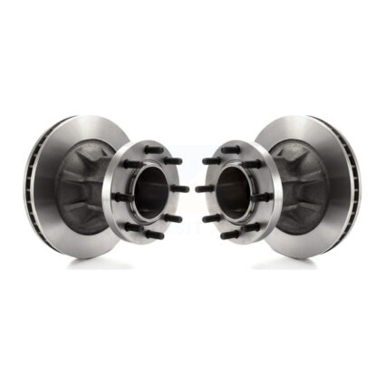 Front Disc Brake Rotors And Hub Pair For Chevrolet Express 3500 GMC C3500 Savana G3500 C35 K8-100009