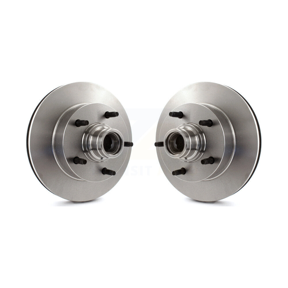 Front Disc Brake Rotors And Hub Assembly Pair For Ford F-150 E-150 Econoline K8-100018