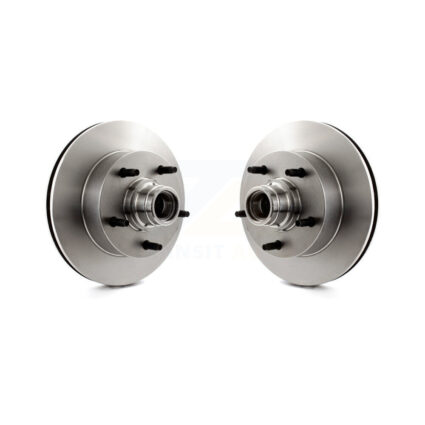 Front Disc Brake Rotors And Hub Assembly Pair For Ford E-150 Econoline Club Wagon K8-100019