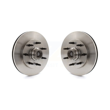 Front Disc Brake Rotors And Hub Assembly Pair For Ford F-150 F-250 HD Heritage K8-100027