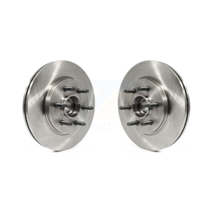 Front Disc Brake Rotors And Hub Pair For Ford F-150 Lincoln Mark LT With 6 Lug Wheels RWD K8-100035