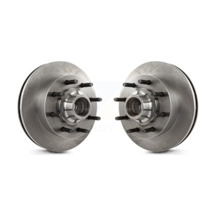 Front Disc Brake Rotors And Hub Pair For 2003-2004 Ford F-350 Super Duty F-250 Excursion K8-100037