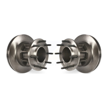 Front Disc Brake Rotors Hub Pair For Ford F-350 Super Duty F-250 With Dual Rear Wheels RWD K8-100042