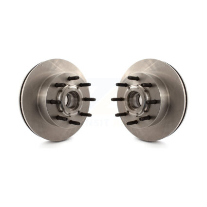 Front Disc Brake Rotors And Hub Assembly Pair For Ford F-350 Super Duty F-250 K8-100043