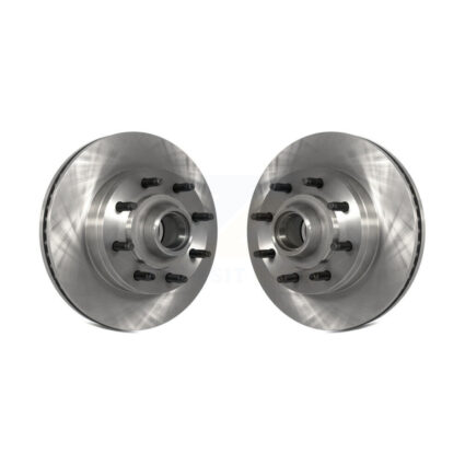 Front Disc Brake Rotors And Hub Pair For Ford E-350 Super Duty E-250 E-150 E-450 Econoline K8-100044