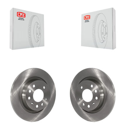 Rear Disc Brake Rotors Pair For Saab 9-3 9-3X With Solid Rotor K8-100813