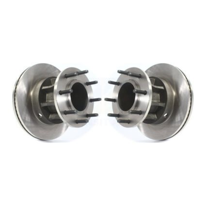 Front Disc Brake Rotors And Hub Assembly Pair For Ford F-350 Super Duty F-250 F-450 F-550 K8-101663