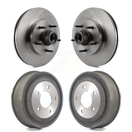 Front Rear Disc Brake Rotors Drums Kit For Ford E-150 Club Wagon K8-102210