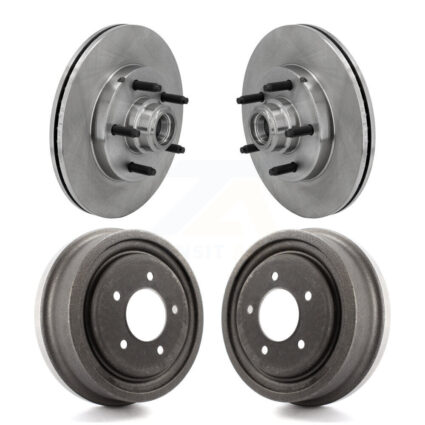 Front Rear Brake Rotor Drum Kit For 1999 Ford F-150 With 5 Lug Wheels 14mm Wheel Lugs K8-102212