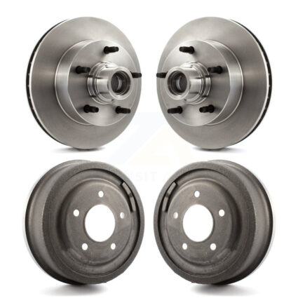 Front Rear Disc Brake Rotors Drums Kit For 1987-1993 Ford F-150 E-150 Econoline Club Wagon K8-102216