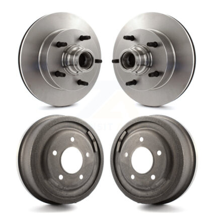 Front Rear Disc Brake Rotors Drums Kit For Ford F-150 E-150 Econoline K8-102217