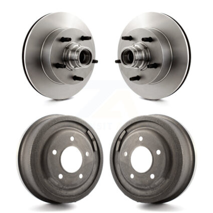 Front Rear Disc Brake Rotors Drums Kit For 1994-1999 Ford E-150 Econoline Club Wagon K8-102218